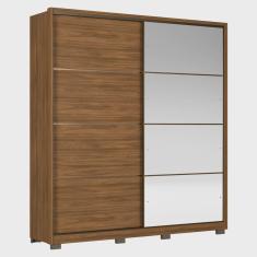 Imagem de Guarda Roupa Casal 217cm Belvia Flex D02 Nogueira/Preto - Mpozenato