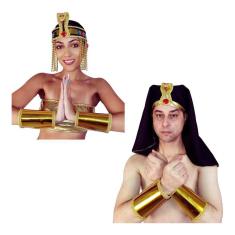 Imagem de Fantasia Casal Kit Cleópatra e Faraó Halloween Carnaval Rainha Do Egito Deusa Cosplay Adulto Feminino Masculino Medieval