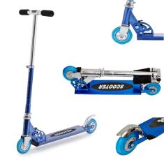 Imagem de Patinete Dobrável De Alumínio 2 Rodas Radical Dmr4454 Azul