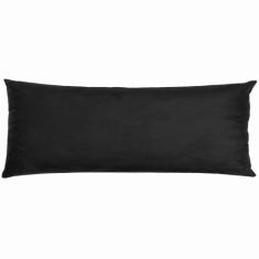 Imagem de Travesseiro De Corpo Body Pillow Veludo 40x130cm Preto - FASTLAR