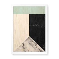 Imagem de Arte Maníacos Quadro Decorativo em Madeira Escandinava faixa Reta Verde - 23x16,25cm (Moldura caixa em laca )