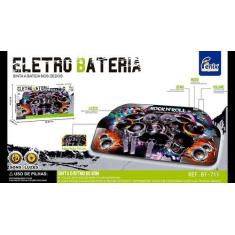 Imagem de Brinquedo Infantil Eletro Bateria Eletrônica Com Som E Luzes - Fenix