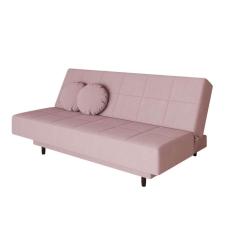 Imagem de Sofá-Cama Casal 3 Lugares Jimmy Suede Rosa Claro