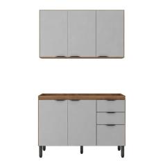 Imagem de Cozinha Modulada Composição 9 Firenze 2 Peças Amêndola Nude - Demóbile Amêndola Nude