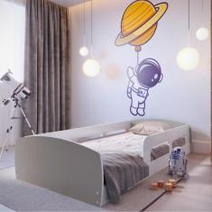 Imagem de Cama Infantil Montessoriana Solteiro com Proteção Lateral Jardim Movelbras