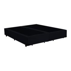 Imagem de Cama Box Blindado Casal Bipartido Principe das Camas Suede Preto 138x188x40