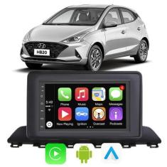 Imagem de Kit Multimidia Android HB20 2020 - 2024 7 Pol Carplay + Moldura Painel