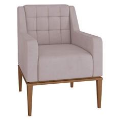 Imagem de Poltrona Decorativa Sala de Estar Madonna Suede Rosê - Gran Belo