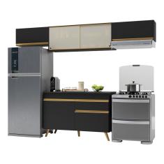 Imagem de Armário De Cozinha Compacta 260cm Multimóveis V3698/dourado