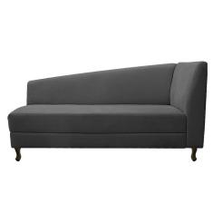 Imagem de Diva Recamier Heitor 140Cm Lado Esquerdo Linho - Doce Sonho Móveis Cinza Escuro