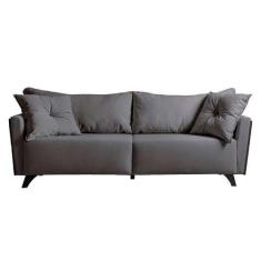 Imagem de Sofá 3 Lugares Gales Veludo Cinza 230 cm - Sofani