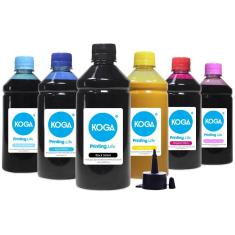 Imagem de Kit 6 Tintas Para Epson L800 Sublimática Ecotank Cmyk 500ml Koga
