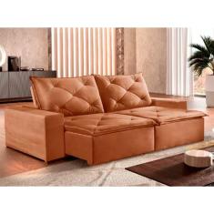 Imagem de Sofá Plutão 2 Metros Retrátil E Reclinável Pillowtop 8cm Marrom