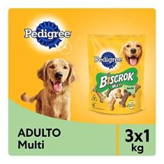 Imagem de Kit Biscoito Pedigree Biscrok Para Cães Adultos Multi 3x1kg