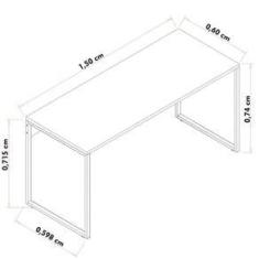 Imagem de Kit 2 Escrivaninhas Mesas de Escritório Studio Industrial 150 M18  – Mpozenato