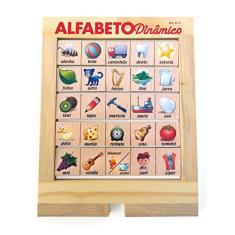 Imagem de Alfabeto Dinâmico Composto De 25 Peças Giratórias Em Madeira