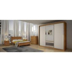 Imagem de Guarda Roupa Casal com Espelho 3 Portas 6 Gavetas - Palazzo-Cumaru/Fendi - Móveis Novo Horizonte