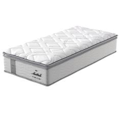 Imagem de Colchão de Solteiro Probel Amsterdã D33 com Molas Ensacadas e Pillow Top 34x88x188 - Branco/Preto