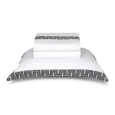 Imagem de Jogo de Cama King By The Bed 300 Fios Algodão Egípcio Skyline Branco e Preto 4pçs (2Lençois+2Fronhas)