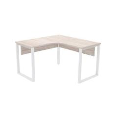Imagem de Mesa De Escritório Em L Pé Tubular Pe25 Em Mdp 125 X 125 X 60 Cm Nogue