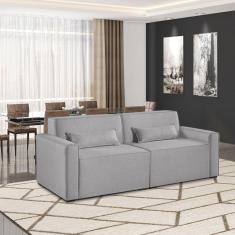 Imagem de Sofá 2 Lugares 208cm Linho Lutz Yescasa Gelo