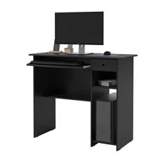 Imagem de Mesa Computador Quarto Escritorio Viena 1 Gaveta Preto