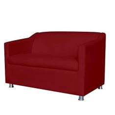 Imagem de Namoradeira Decorativa Tilla Pés Cromados Suede Bordô - DS Estofados