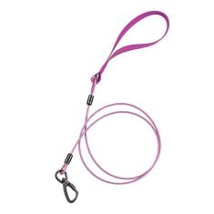 Imagem de Miao Chuai Coleira resistente para cães, cabo de metal à prova de mastigação de 1,5 m para dentição de cães grandes e filhotes, trelas com alça acolchoada – Ideal para cães pequenos, médios e grandes