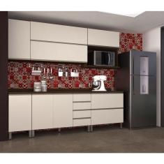 Imagem de Armário de Cozinha Completa com 7 Peças e Tampo Jade Luciane Móveis