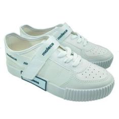 Imagem de Tênis Moleca Gorgurão Cano Baixo Feminino - Branco - 39-Feminino