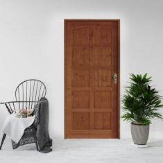 Imagem de Kit Porta de Madeira 210x82cm Batente 11cm Fechadura Golf Rodam Pinus