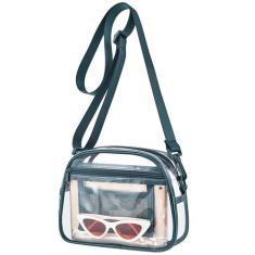 Imagem de Busiuw Bolsa transparente aprovada pelo estádio 30,5 x 30,5 x 15 cm, bolsa transversal transparente para shows, festivais esportivos