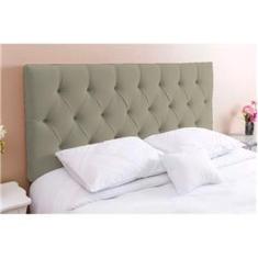 Imagem de Cabeceira Santo Box Suede Bege 123x128x10