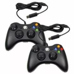 Imagem de Kit 2 Controle Xbox 360 Computador Pc Com Fio Joystick Feir