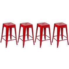 Imagem de Kit - 4 x banquetas Iron Tolix - 66 cm - Industrial - Aço - Vintage - 