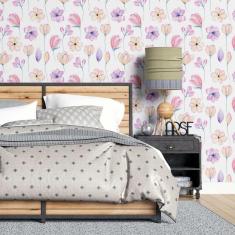 Imagem de Papel De Parede Adesivo Flores Aquarela N07032 0,58X3,00M