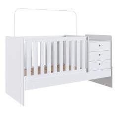 Imagem de Berço Mini Cama Multifuncional Certificado Pelo Inmetro Bb680 Branco - Completa Móveis