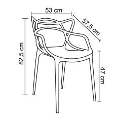 Imagem de Cadeira Decorativa Sala e Cozinha Feliti (PP)  - Gran Belo