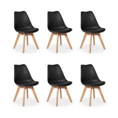 Imagem de Conjunto 06 Cadeiras Eames Wood Leda Design - 