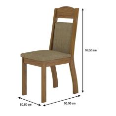 Imagem de Cadeiras Kit 2 Cadeiras Selena 14108 Seda/Neve - Viero Móveis