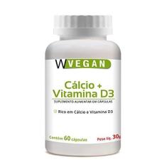 Imagem de W Vegan Calcio + Vitamina D3 2.000 Ui 60 Capsulas Wvegan Vegano Cálcio
