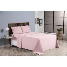 Imagem de Jogo De Lençol King 4 Peças 180 Fios Percal Com Elástico - Bela Casa S