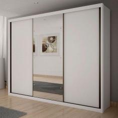 Imagem de Guarda Roupa   3 Portas 6 Gavetas  Clic Móveis Branco