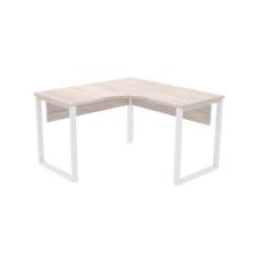 Imagem de Mesa De Escritório Em L Pé Tubular Pe25 Em Mdp 155 X 155 X 60 Cm Nogue