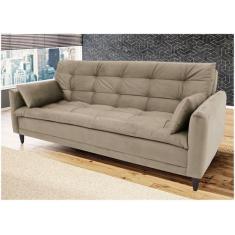 Imagem de Sofá-Cama Casal 3 Lugares Reclinável Suede Linoforte Estela