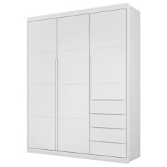 Imagem de Guarda Roupa Infantil 3 Portas 4 Gavetas Lua P04 Branco - Mpozenato