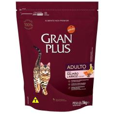 Imagem de Ração GranPlus Salmão e Arroz para Gatos Adultos - 3 Kg
