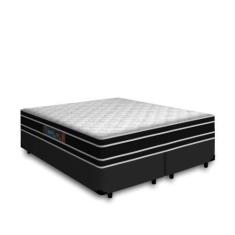 Imagem de Cama Box Queen + Colchão De Espuma D33 - Castor - Black White Double F