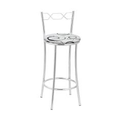 Imagem de Kit 2 Banquetas Cromadas Assento Espuma D15 Treparoni Branco