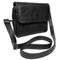 Imagem de Bolsa Feminina Média Em Couro Legitimo Transversal Tampa Pratica Moder